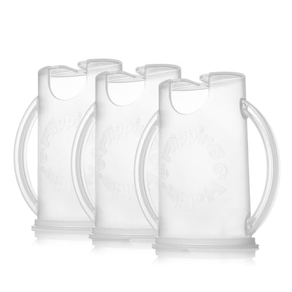 Squeeze Proof Food Pouch Holder for Toddlers, Babies, Kids, Mess Free No Squeeze Juice Box Drink and Applesauce Snack Holder with Easy Grip Handles and Lid