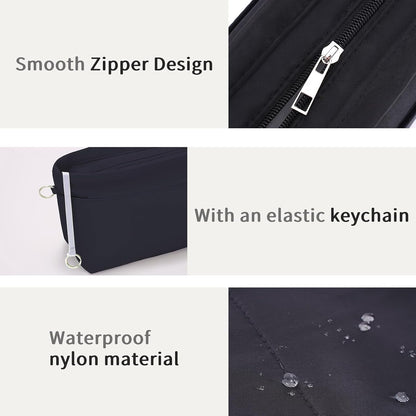 Purse Organizer Insert with Zipped Top for Tote Bag, Handbag Shaper with 13 Pockets
