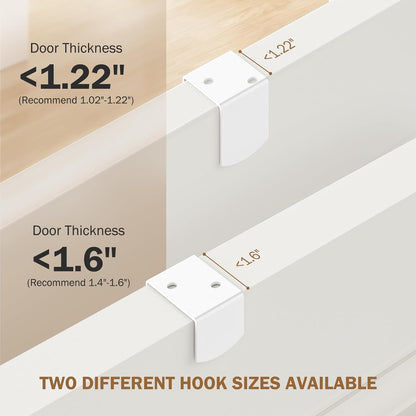 Narrow 9-Tier Over the Door Pantry Organizer, Adjustable Pantry Storage, Metal Hanging Spice Rack, Cabinet Door Organizer for Kitchen, Bathroom, Laundry Room, 12.5" White