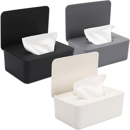 3 Pack Baby Wipes Dispenser Container Box with Lids
