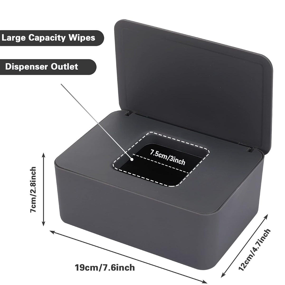 3 Pack Baby Wipes Dispenser Container Box with Lids