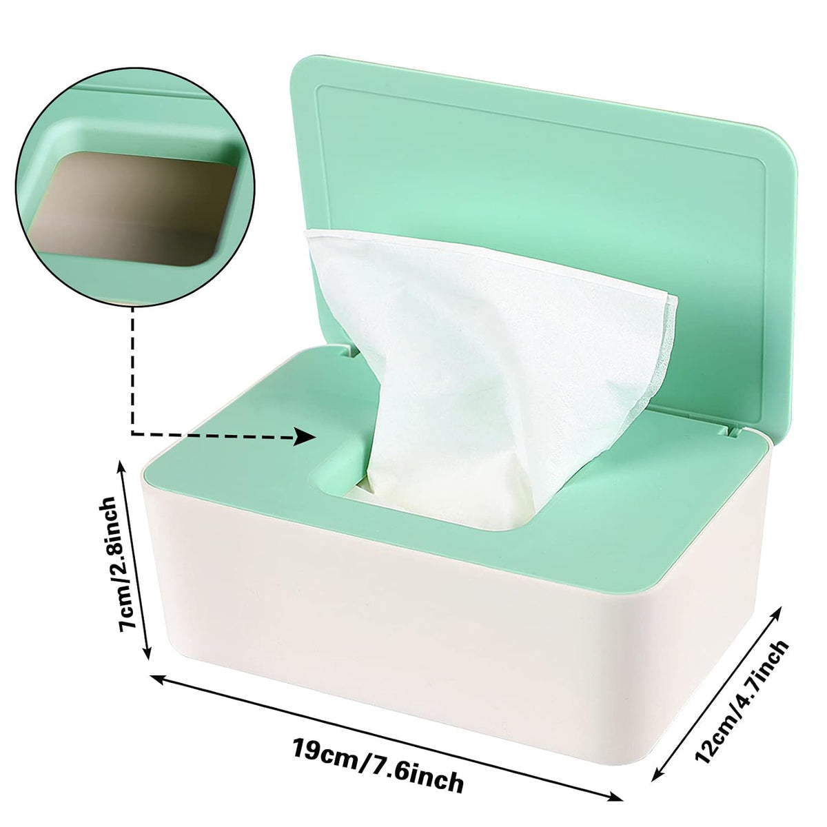 3 Pack Baby Wipes Dispenser Container Box with Lids