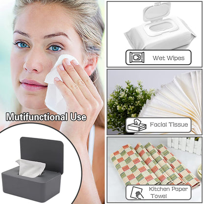 3 Pack Baby Wipes Dispenser Container Box with Lids