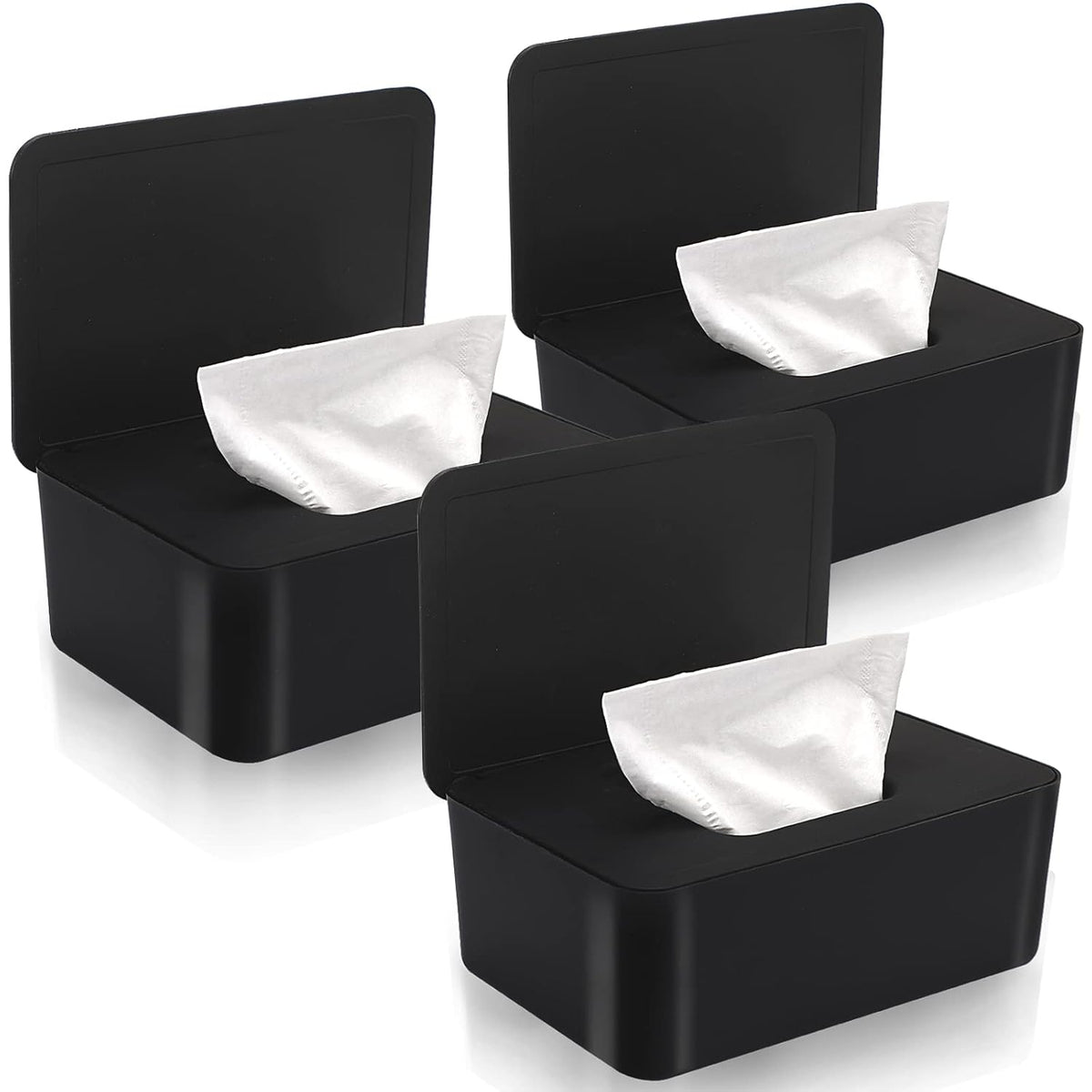 3 Pack Baby Wipes Dispenser Container Box with Lids