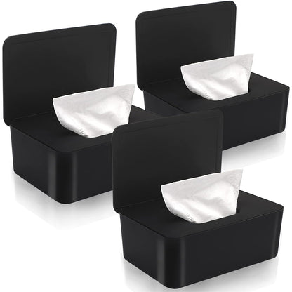 3 Pack Baby Wipes Dispenser Container Box with Lids