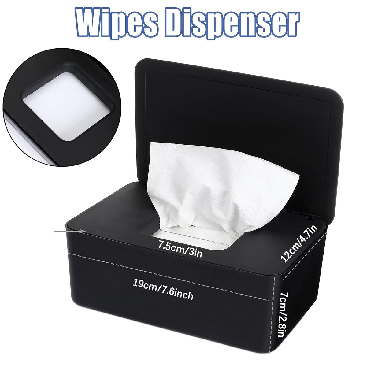 3 Pack Baby Wipes Dispenser Container Box with Lids