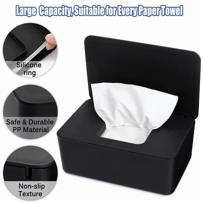 3 Pack Baby Wipes Dispenser Container Box with Lids