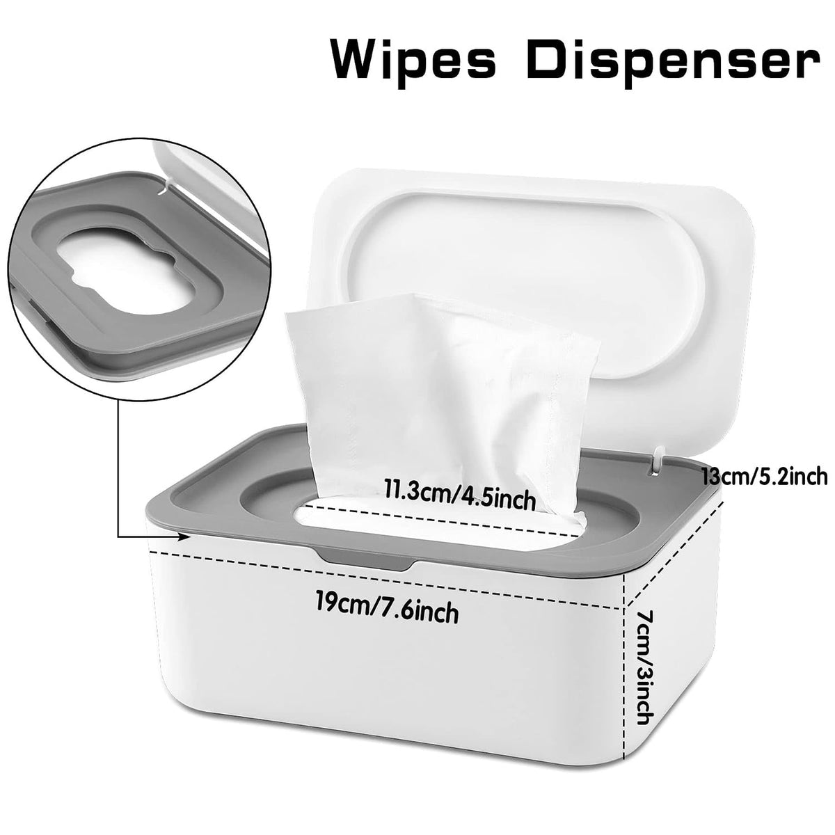 3 Pack Baby Wipes Dispenser Container Box with Lids