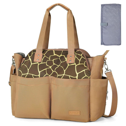 Diaper Bag Tote 17 Pockets Large Travel Diaper Black