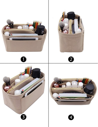 Felt Purse Organizer Insert, Tote Bag Shaper Dividers with 5 Sizes