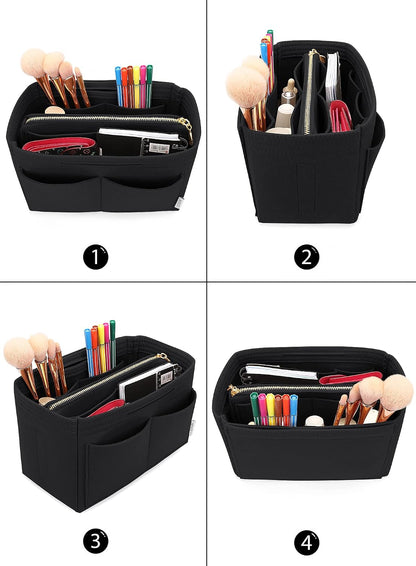 Felt Purse Organizer Insert, Tote Bag Shaper Dividers with 5 Sizes