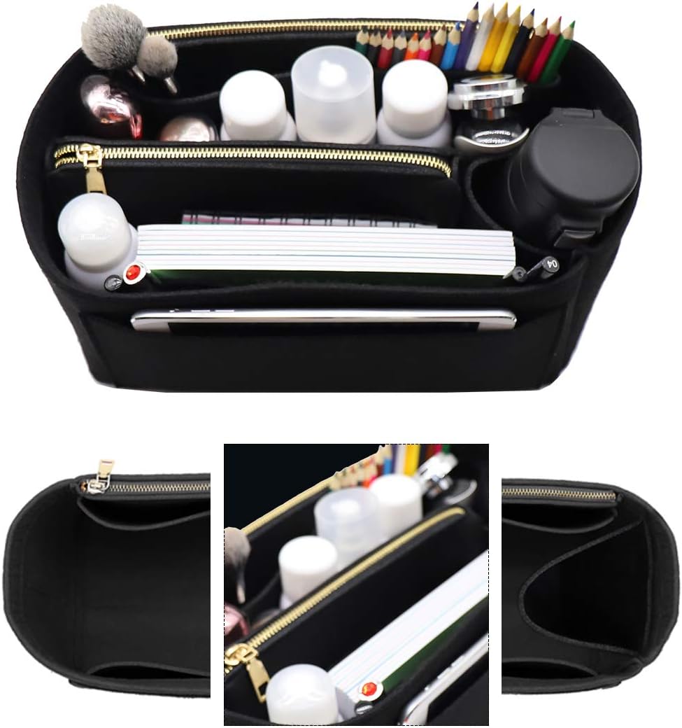 Felt Purse Organizer Insert, Tote Bag Shaper Dividers with 5 Sizes