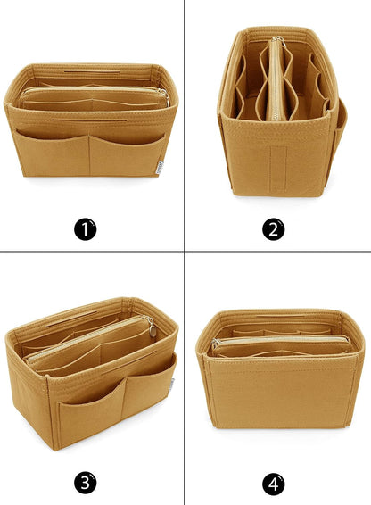 Felt Purse Organizer Insert, Tote Bag Shaper Dividers with 5 Sizes