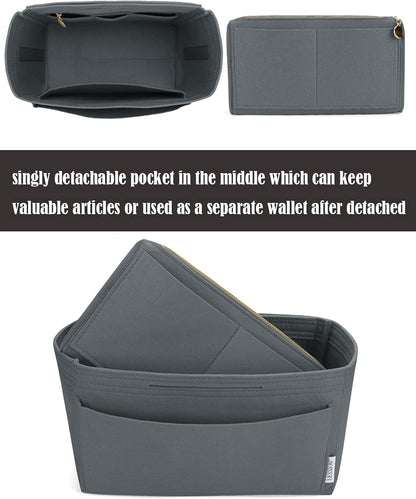 Felt Purse Organizer Insert, Tote Bag Shaper Dividers with 5 Sizes