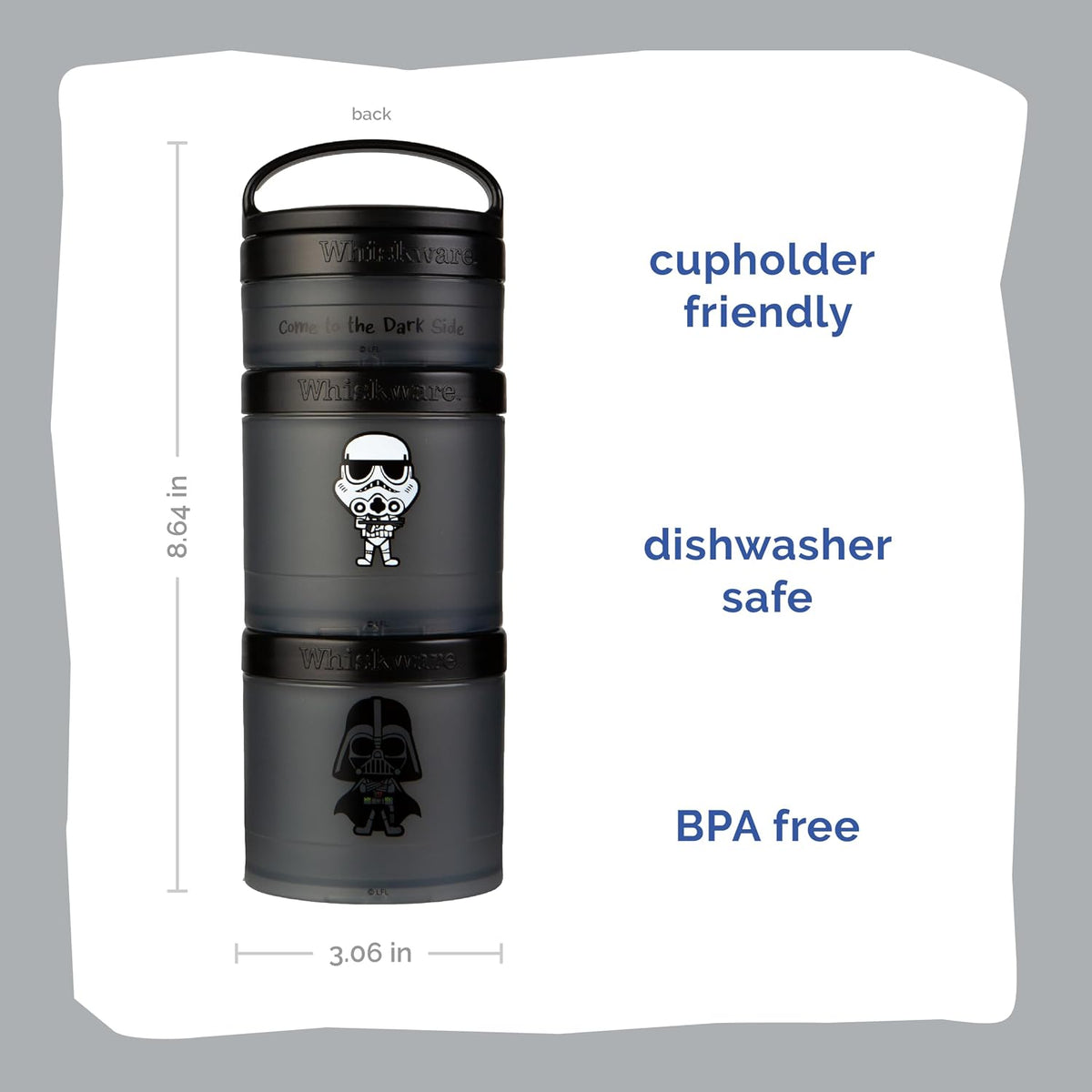 Star Wars Snack Containers, 3 Snack Cups, The Child Little Bounty