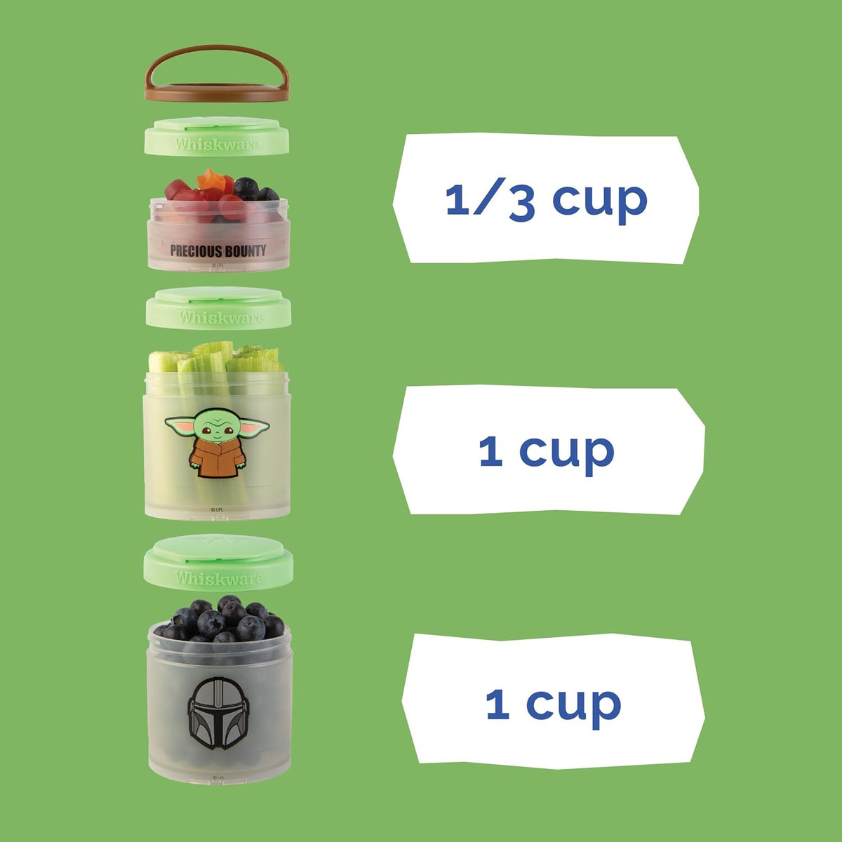 Star Wars Snack Containers, 3 Snack Cups, The Child Little Bounty
