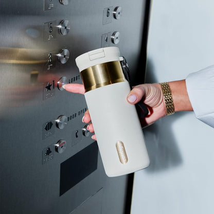 SnapSeal 16 oz Stainless Steel Vacuum-Insulated Water Bottle with Leakproof AutoClose Lid (Straw-Compatible) & Carry Strap, BPA-Free & Lead-Free, Dishwasher Safe