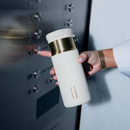 SnapSeal 16 oz Stainless Steel Vacuum-Insulated Water Bottle with Leakproof AutoClose Lid (Straw-Compatible) & Carry Strap, BPA-Free & Lead-Free, Dishwasher Safe
