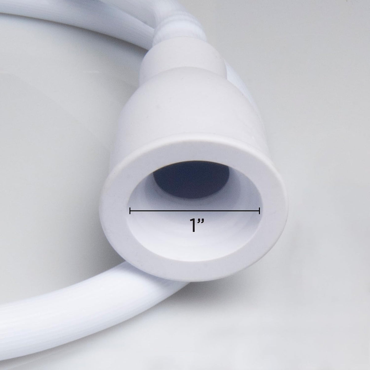 Portable Shampoo Sink Spray Hose for Salon or Home, 41.5 Inch Sink Attachment with Nozzle for Hair Washing, Baby & Pet Baths, Fits Most Standard Faucets, White, 1" Diameter