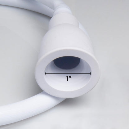 Portable Shampoo Sink Spray Hose for Salon or Home, 41.5 Inch Sink Attachment with Nozzle for Hair Washing, Baby & Pet Baths, Fits Most Standard Faucets, White, 1" Diameter