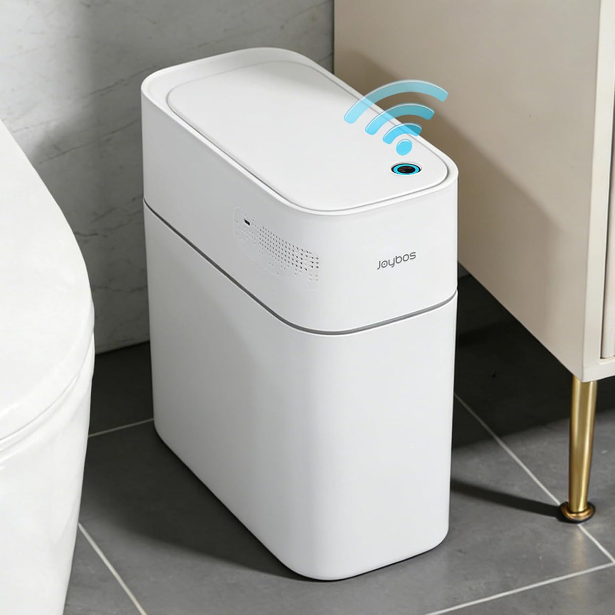 3.5 Gal Slim Touchless Bathroom Trash Can, Automatic Diaper Pail