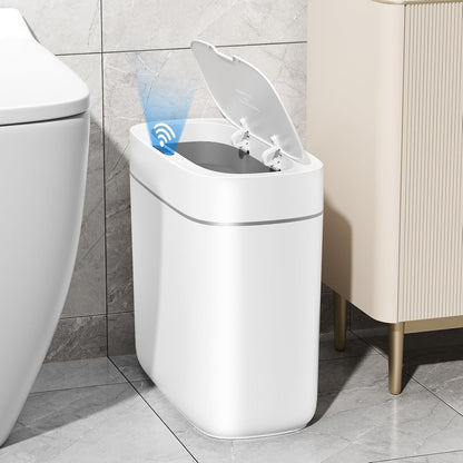 3.5 Gal Slim Touchless Bathroom Trash Can, Automatic Diaper Pail