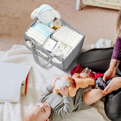 Starry Sky Grey Diaper Caddy Organizer with Handles & Removable Dividers,Diaper Bag,Car Diaper Caddy,Stylish Diaper Organizer Basket & Tote for Easy Storage