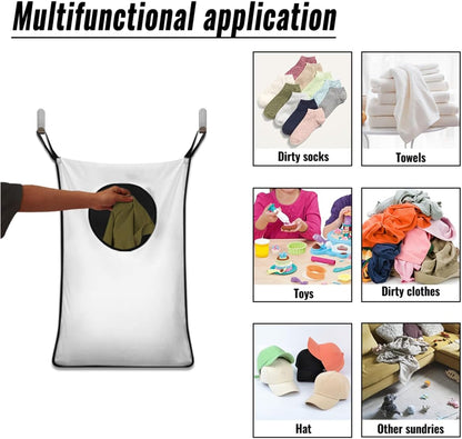 Highland Cow Over The Door Laundry Hamper Bags Lavender Hanging Clothing Hampers For Laundry Space Saving Washable Reusable Travel Laundry Bags Wall Mounted Laundry Hamper Storage Bag