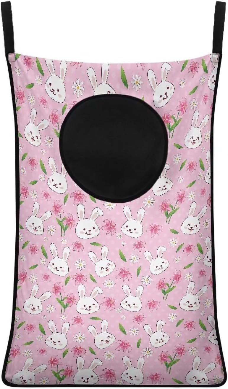 Highland Cow Over The Door Laundry Hamper Bags Lavender Hanging Clothing Hampers For Laundry Space Saving Washable Reusable Travel Laundry Bags Wall Mounted Laundry Hamper Storage Bag