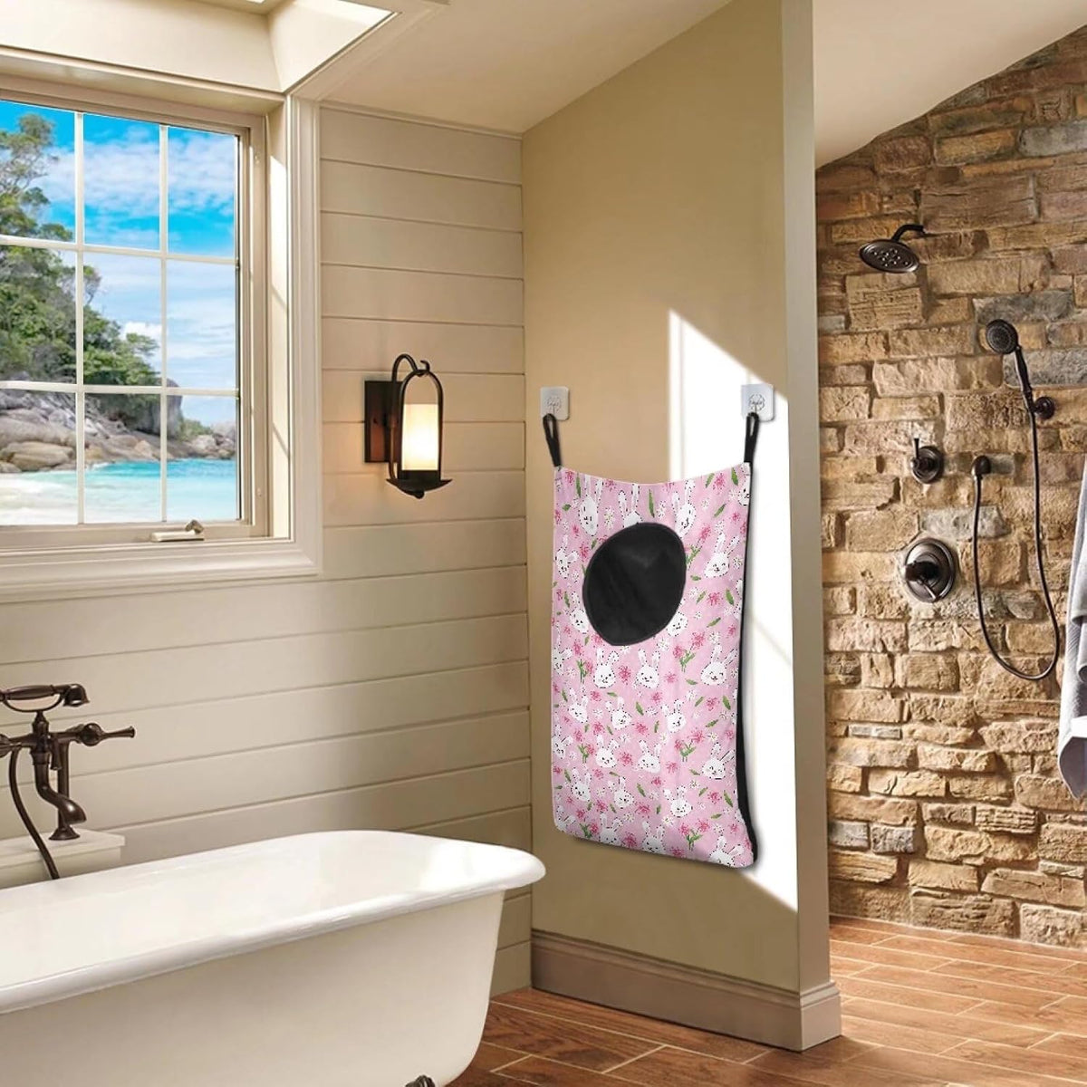 Highland Cow Over The Door Laundry Hamper Bags Lavender Hanging Clothing Hampers For Laundry Space Saving Washable Reusable Travel Laundry Bags Wall Mounted Laundry Hamper Storage Bag
