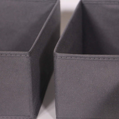 9 Pack Foldable Cloth Storage Box Closet Dresser Drawer Organizer Fabric Baskets Bins Containers Divider for Clothes Underwear Bras Socks Clothing, Dark Grey 900