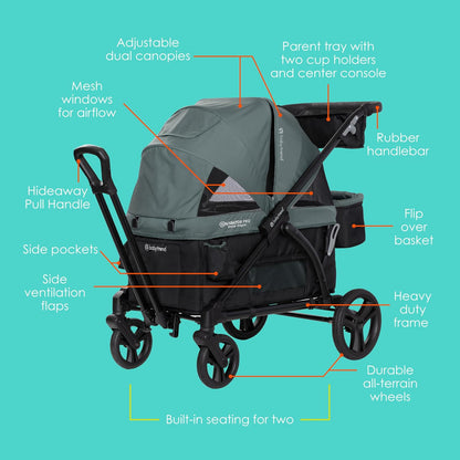 Expedition/Tour LTE 2-in-1 Stroller Wagon, Desert Blue - Colors B