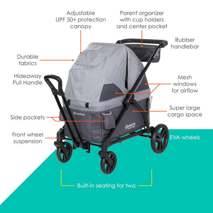 Expedition/Tour LTE 2-in-1 Stroller Wagon, Desert Blue - Colors B