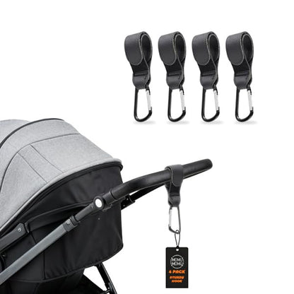 Stroller Hook Universal Stroller Clip Baby Travel Essential Wheelchair Accessories Gear for Bag 2pcs Aluminum Hook 2pcs Plastic Hook