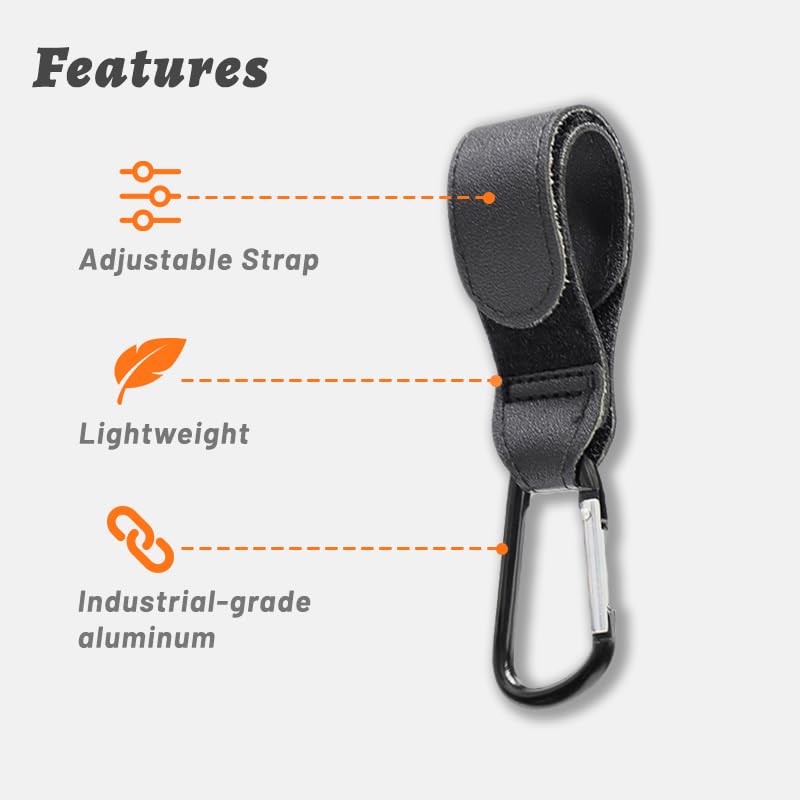 Stroller Hook Universal Stroller Clip Baby Travel Essential Wheelchair Accessories Gear for Bag 2pcs Aluminum Hook 2pcs Plastic Hook