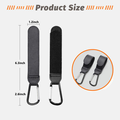 Stroller Hook Universal Stroller Clip Baby Travel Essential Wheelchair Accessories Gear for Bag 2pcs Aluminum Hook 2pcs Plastic Hook