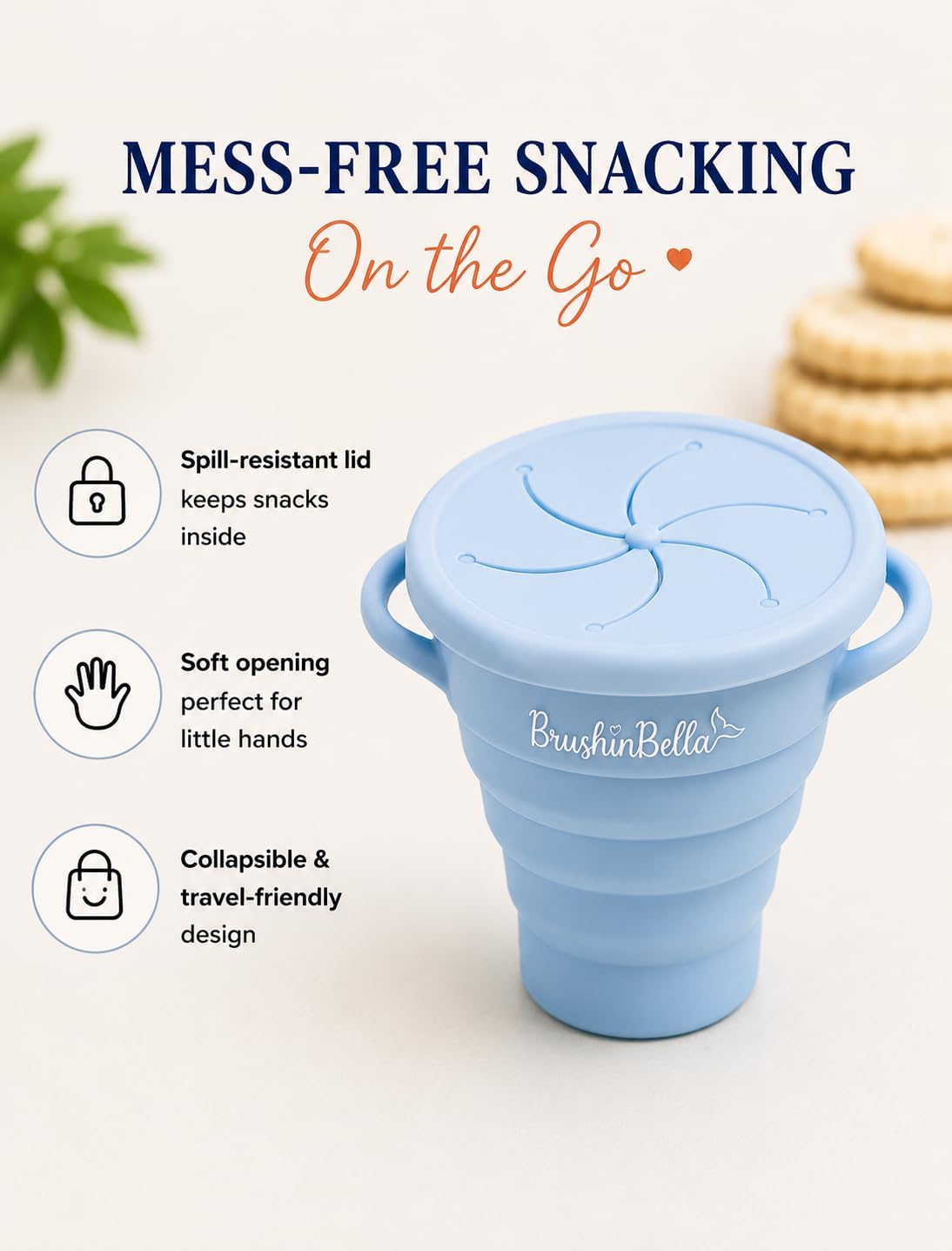Baby Feeding Supplies - Complete Baby Feeding Set with Baby Plate, Baby Spoons First Stage, Silicone Bib and Snack Cup - Infant Eating Utensils and Baby Bowl with Suction