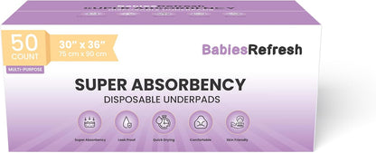 17” x 13", Baby Changing Pad, Disposable Underpads, Leakproof Quick Drying for Multi-use for Babies, Puppy Pads and Adults, Chucks, Disposable Diaper Changing Pad for Baby, Blue, Small