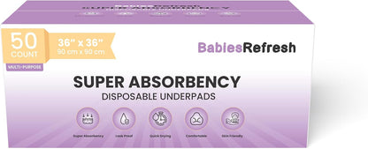 17” x 13", Baby Changing Pad, Disposable Underpads, Leakproof Quick Drying for Multi-use for Babies, Puppy Pads and Adults, Chucks, Disposable Diaper Changing Pad for Baby, Blue, Small