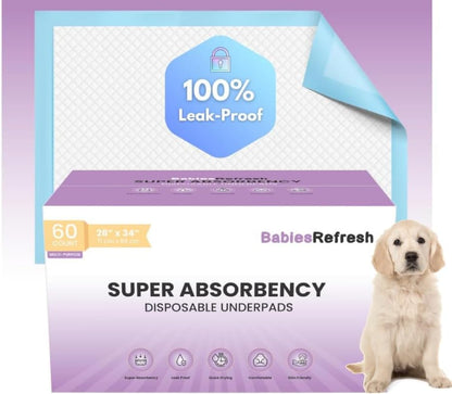 17” x 13", Baby Changing Pad, Disposable Underpads, Leakproof Quick Drying for Multi-use for Babies, Puppy Pads and Adults, Chucks, Disposable Diaper Changing Pad for Baby, Blue, Small