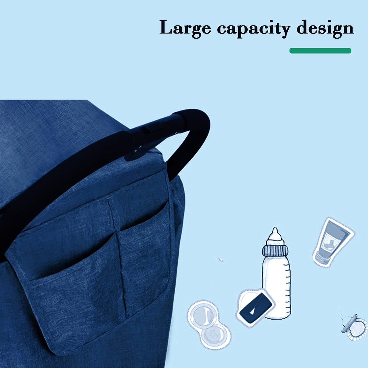 Stroller Rain Cover Universal Baby Stroller Weather Shield Waterproof Pushchair Rain Cover Protection Travel Baby Pram Rain Cover Outdoor Wind Snow Protection Weather Shield Winter Stroller Accessory