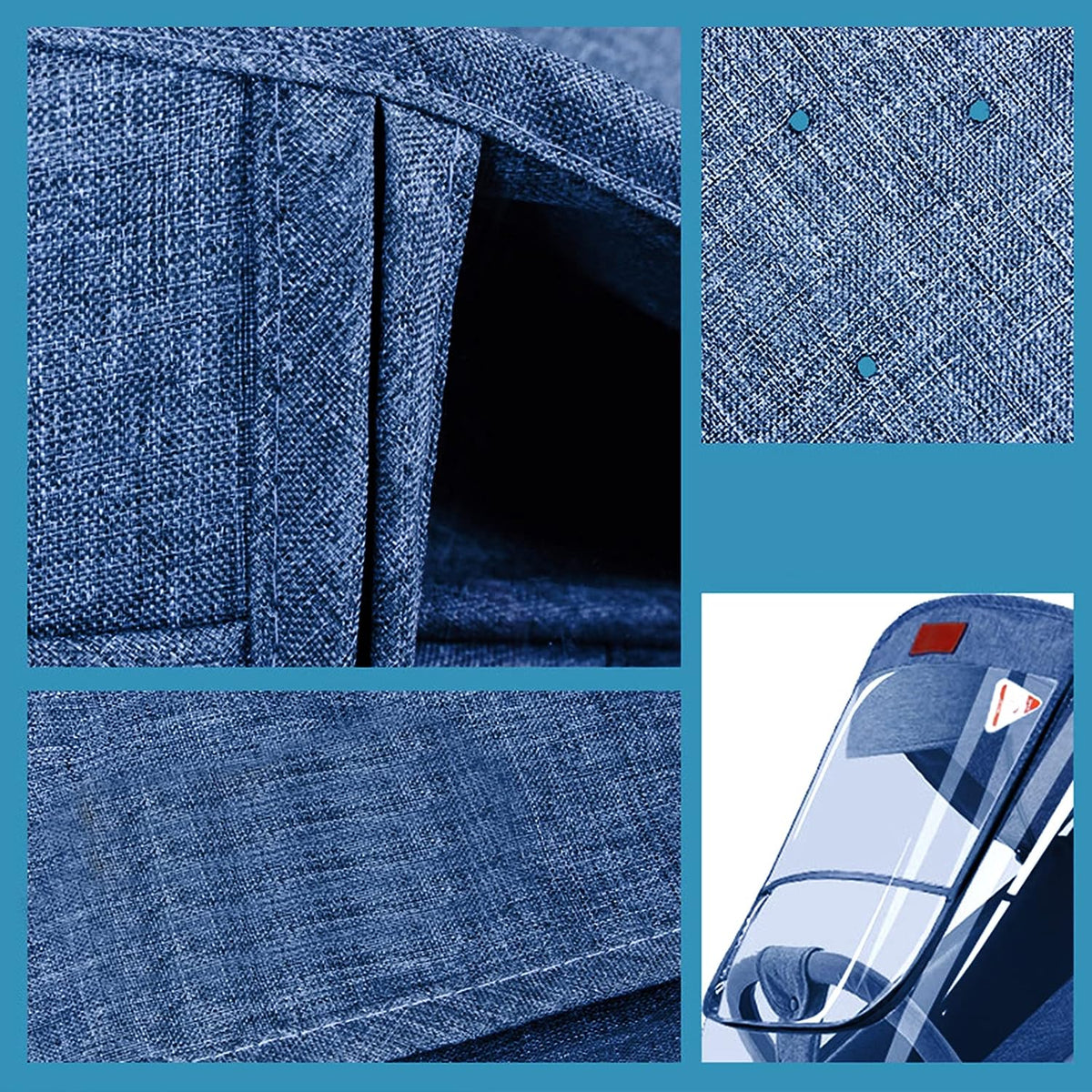 Stroller Rain Cover Universal Baby Stroller Weather Shield Waterproof Pushchair Rain Cover Protection Travel Baby Pram Rain Cover Outdoor Wind Snow Protection Weather Shield Winter Stroller Accessory