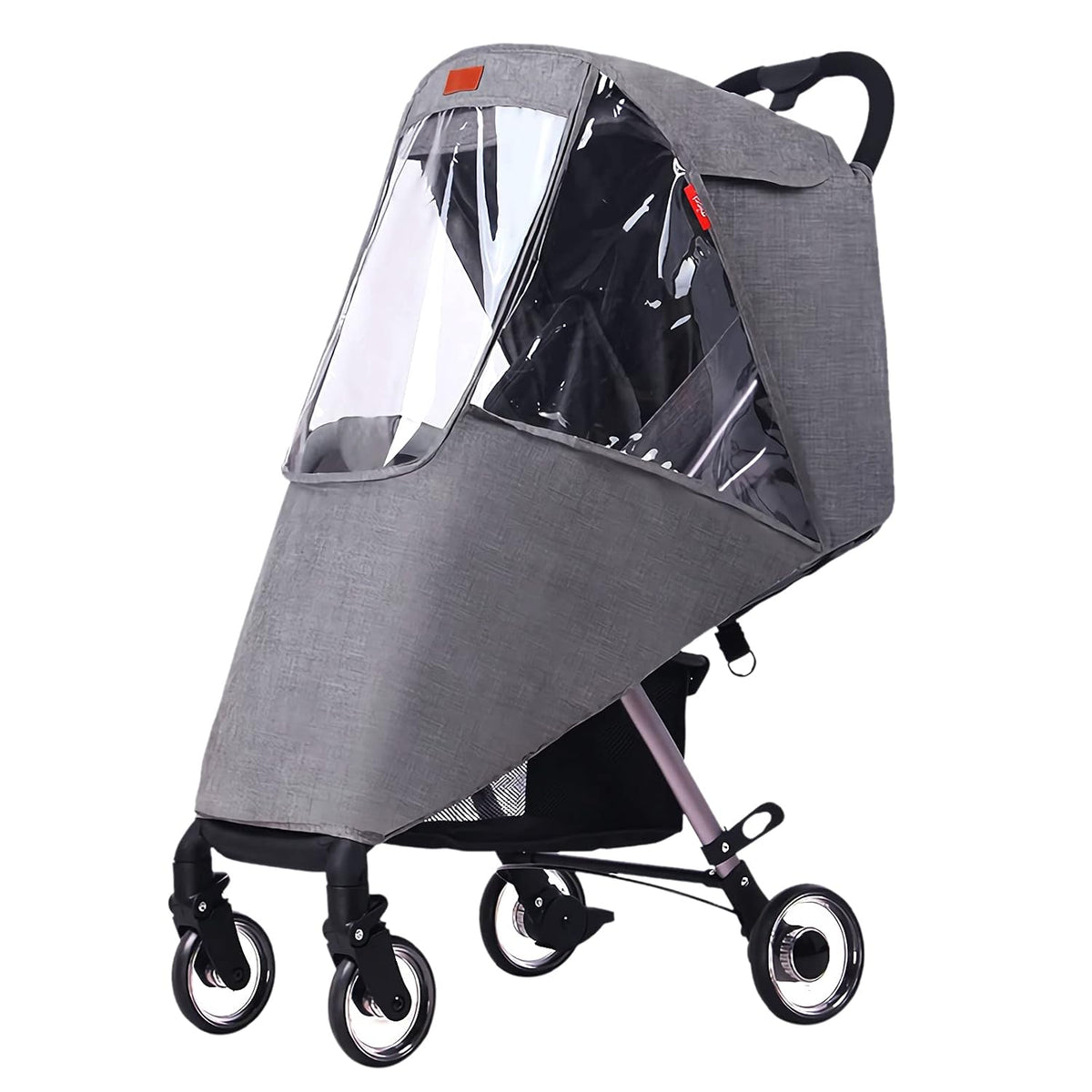 Stroller Rain Cover Universal Baby Stroller Weather Shield Waterproof Pushchair Rain Cover Protection Travel Baby Pram Rain Cover Outdoor Wind Snow Protection Weather Shield Winter Stroller Accessory