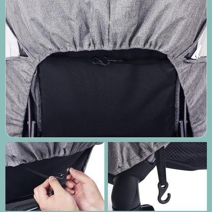 Stroller Rain Cover Universal Baby Stroller Weather Shield Waterproof Pushchair Rain Cover Protection Travel Baby Pram Rain Cover Outdoor Wind Snow Protection Weather Shield Winter Stroller Accessory