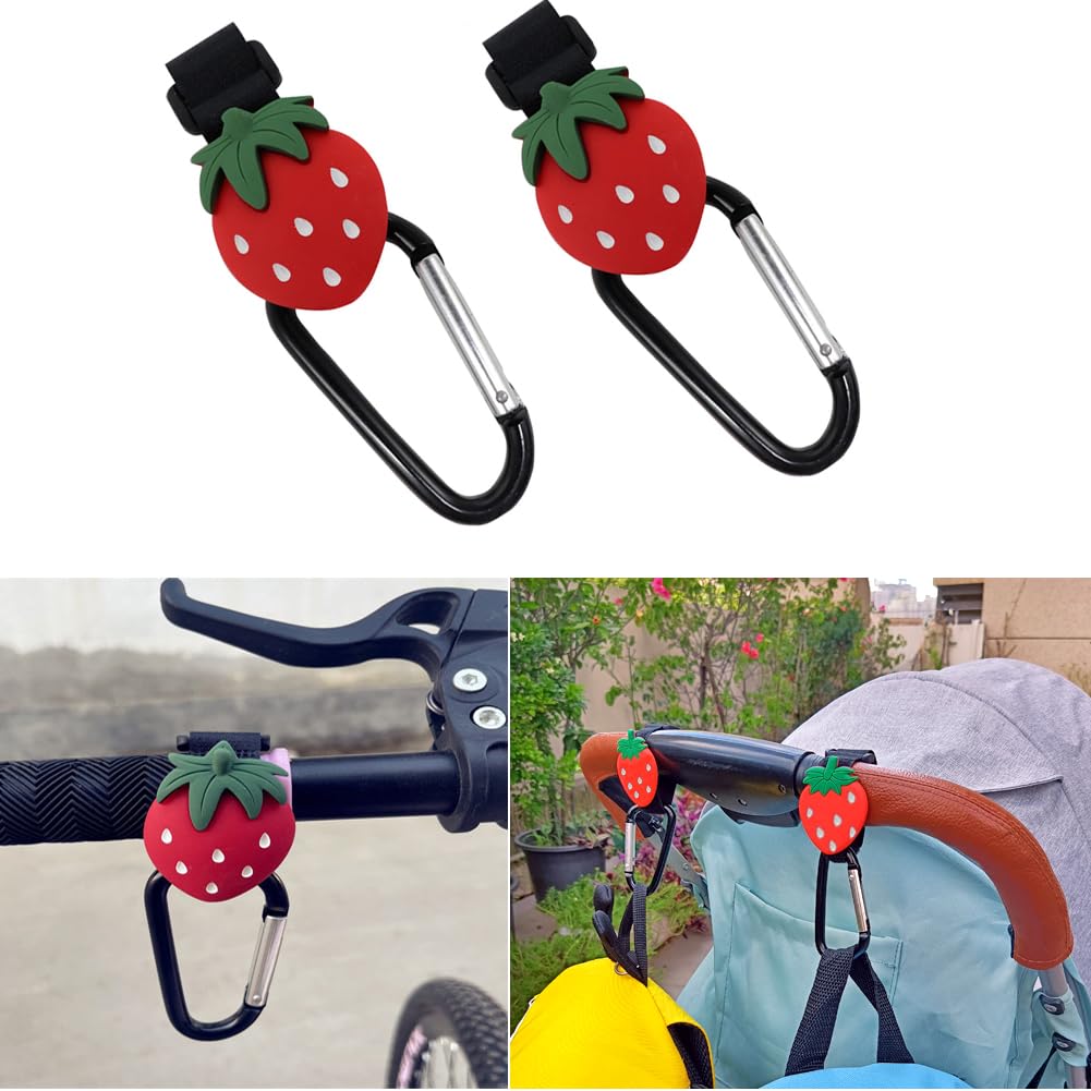 Baby Stroller Hooks for Hanging Bags and Shopping,Convenient Stroller Accessories Clips Hooks for Mommy Bags