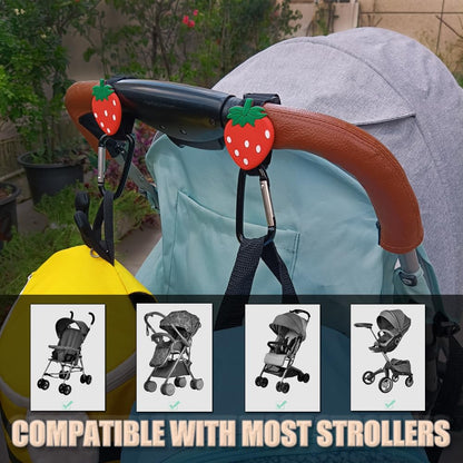 Baby Stroller Hooks for Hanging Bags and Shopping,Convenient Stroller Accessories Clips Hooks for Mommy Bags