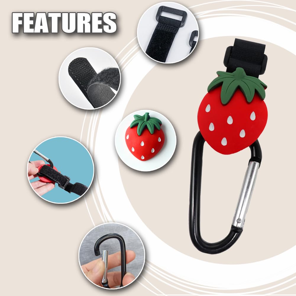 Baby Stroller Hooks for Hanging Bags and Shopping,Convenient Stroller Accessories Clips Hooks for Mommy Bags