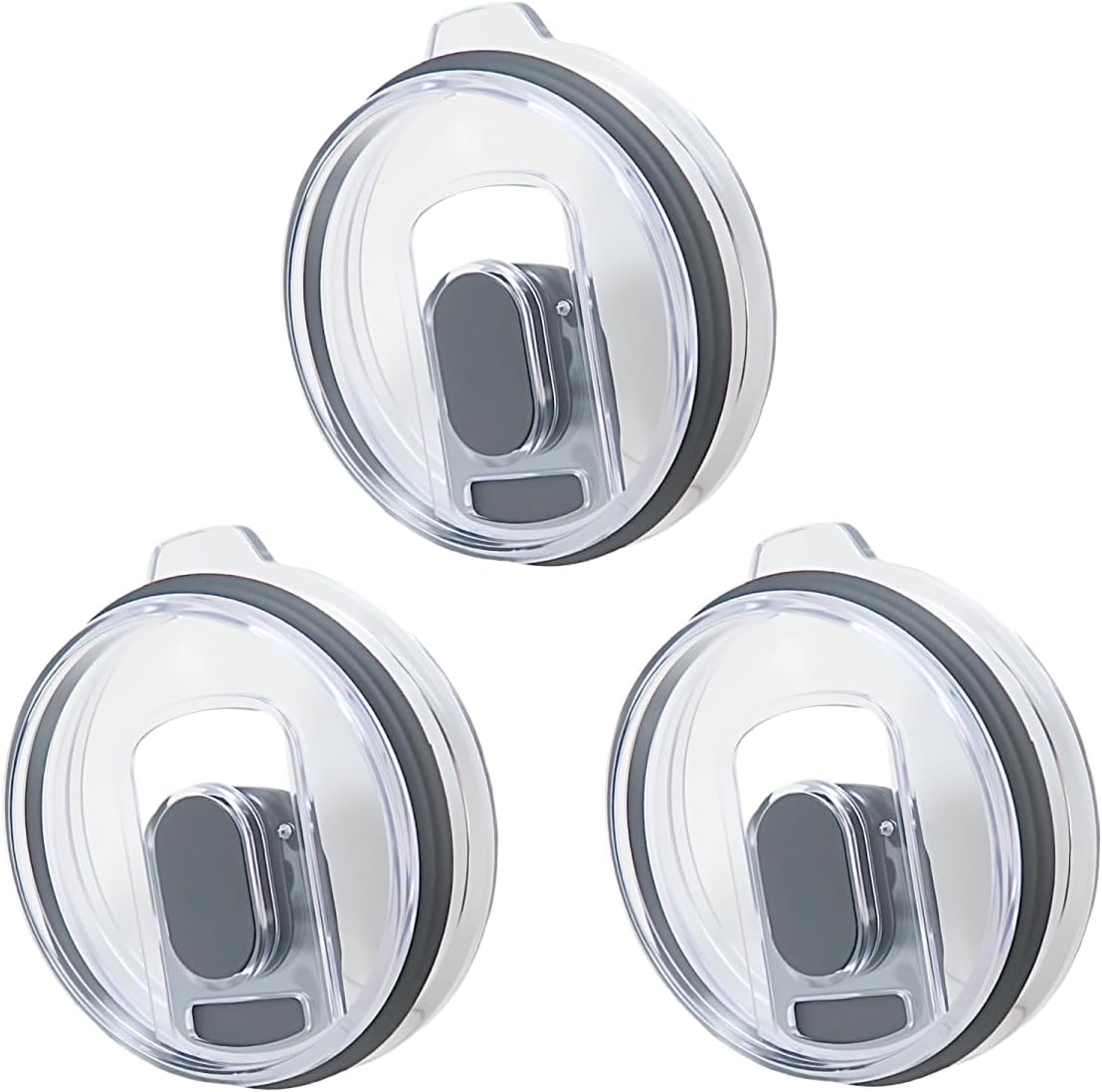3 Pack Tumbler Lids, Magnetic Slider Replacement Lids BPA Free Spill-Proof Cup Lids Covers for Ozark Trail Tumbler and Old Style Tumbler Mugs