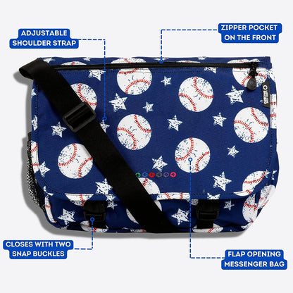 New York Terry Messenger Bag for Women Girls School Kids