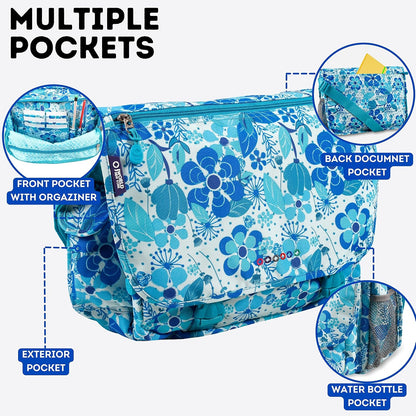 New York Terry Messenger Bag for Women Girls School Kids